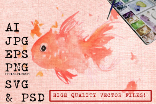 Abstract Fish Watercolor Illustrations Review