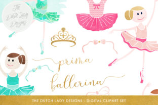 Ballerina Clipart Set: Watercolor Illustrations