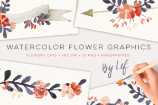 Chic Floral Watercolor Graphics & Illustrations