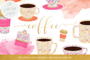 Coffee Cup Clipart Set & Illustrations
