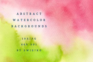 Colorful Watercolor Ombre Background & Illustrations