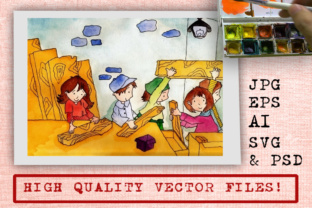 Little Architects Watercolor Illustrations Review