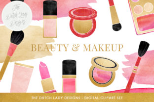 Makeup Beauty Clipart: Watercolor Smears & Illustrations