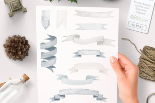 Neutral Watercolor Banners Clipart Graphics Review