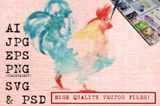 Rooster Watercolor Illustrations Review