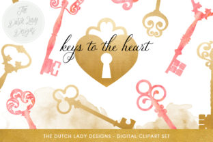 Vintage Key Clipart for Handmade Illustrations