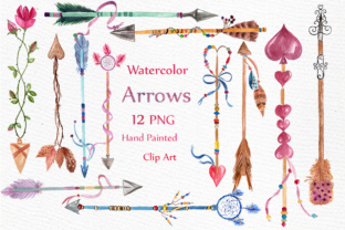Watercolor Arrows Clipart & Illustrations