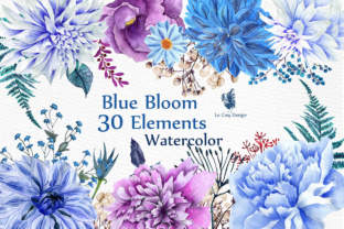 Watercolor Blue Flowers Clipart Review