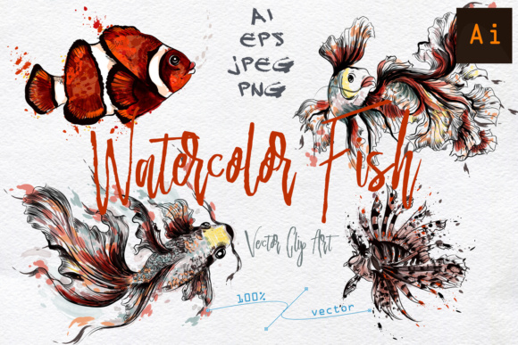 Watercolor Fish: Fresh Illustrations for Local Brands