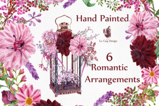 Watercolor Floral Bouquets Clipart & Illustrations