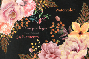 Watercolor Flowers Clipart & Illustrations