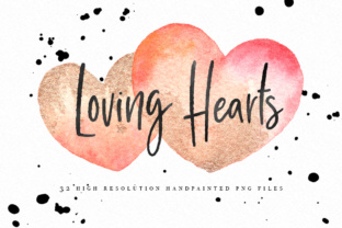 Watercolor Hearts & Gold Illustrations Review