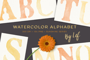 Watercolor Letters Alphabet Graphics Review