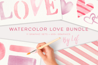 Watercolor Love and Hearts Bundle Review