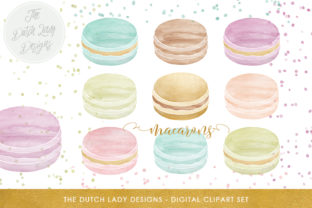 Watercolor Macaron Clipart Set: Sweet Illustrations