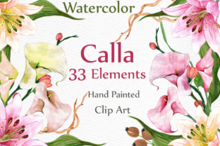 Watercolor Wedding Flowers Clipart & Illustrations