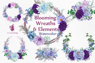 Watercolor Wreaths Clipart & Illustrations
